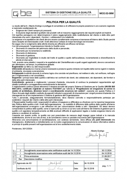  - Architetto Endrigo Alberto